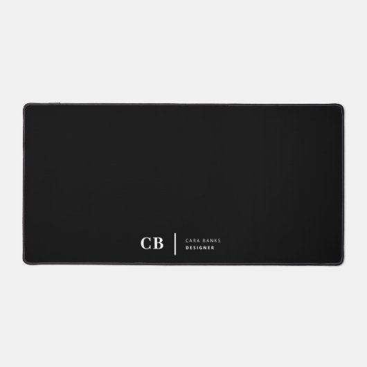 Monogramme moderne tendance noir et blanc (Recto)