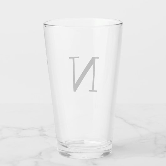 Monogramme moderne Verre de bière initial (Dos)