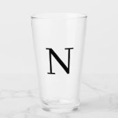 Monogramme moderne Verre de bière initial (Devant)