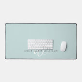 Monogramme moderne vert sarcelle blanc (Clavier et souris)