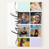 Monogramme moderne votre famille 16 photo collage  (Dos)