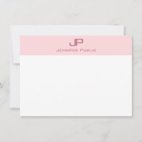 Monogramme Modish Blush Pink minimaliste Modèle