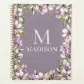 Monogramme Monogramme Magnolia Floral Personnalisé (Devant)