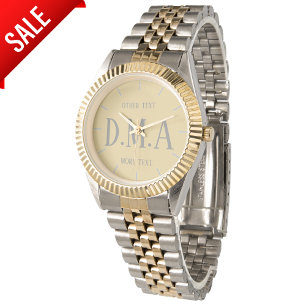 Monogramme Montre Femmes Personnalisé Élégant Clas