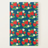Monogramme motif bleu fraise et fleur (Dos)