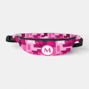 Monogramme Motif Camo numérique rose chaud tendanc