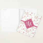 Monogramme | Motif d'aquarelle rose doux (Devant avec enveloppe)