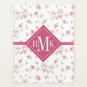 Monogramme Motif d'aquarelle rose doux