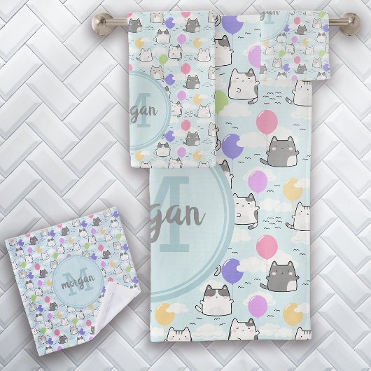 Monogramme Motif de chats mignons