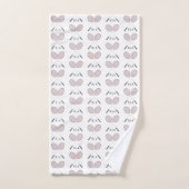 Monogramme Motif de raquette Badminton personnalis (Serviette à main)