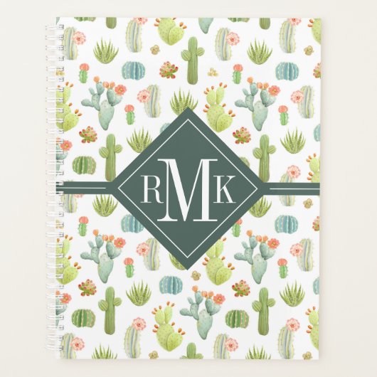 Monogramme | Motif debout de Cactus mignon (Devant)