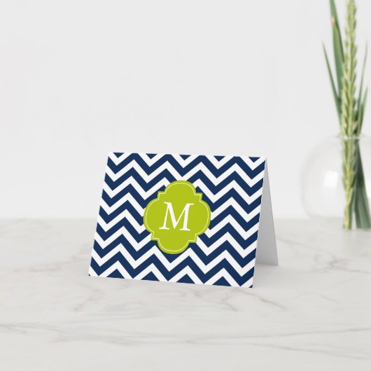 Monogramme Motif des Zigzags bleus et verts (Devant)