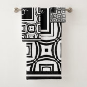 Monogramme Motif géométrique noir et blanc élégant (En situation)