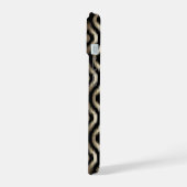 Monogramme Motif Ikat Gold & Black Diamond élégant (Côté gauche)