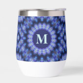 Monogramme Motif Mandala Blue Purple (Gauche)