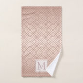 Monogramme motif or Rose de luxe (Serviette à main)