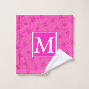 Monogramme motif rose chaud cercles