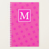 Monogramme motif rose chaud cercles (Devant)