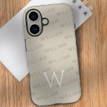 Monogramme motif Typographie moderne<br><div class="desc">Présentant ce coque iPhone 16 élégant et élégant, doté d'un motif monogramme moderne conçu avec simplicité et élégance à l'esprit. La coque présente un motif de nom personnalisé utilisant une police contemporaine propre, ce qui en fait un accessoire parfait pour ceux qui apprécient à la fois l'individualité et le minimalisme....</div>