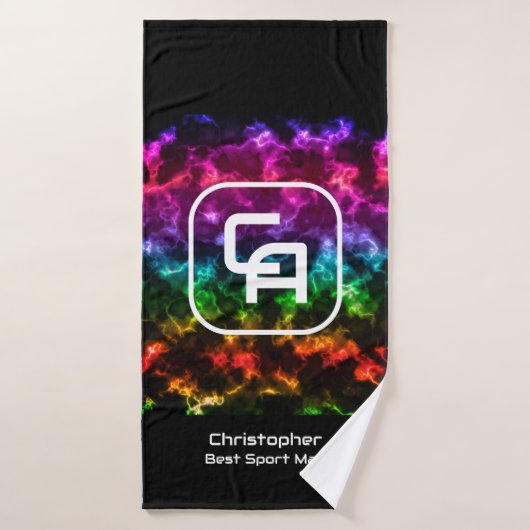 Monogramme Multicolore Fumée Brumeuse (Serviette de bain)