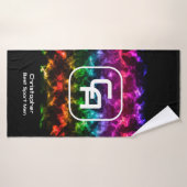 Monogramme Multicolore Fumée Brumeuse (Serviette de bain)