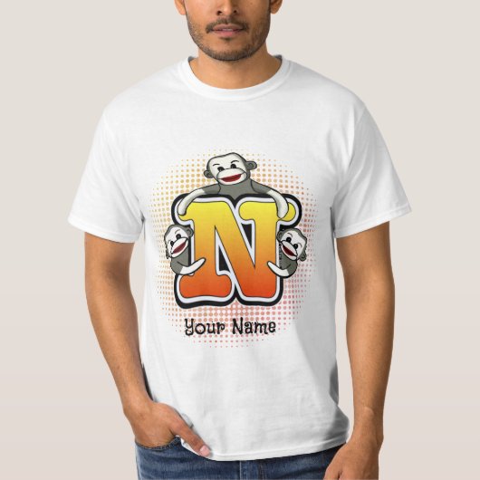 Monogramme N T-Shirt de singe-choc (Devant)