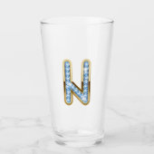 Monogramme N - Verre de 16 oz (Devant)
