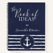 Monogramme Nautical Ideas Journal Marine Blue (Devant)