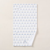 Monogramme nautique de voilier (Serviette à main)