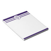 Monogramme Nautique Élégant Bloc-notes bleu marine (Incliné)