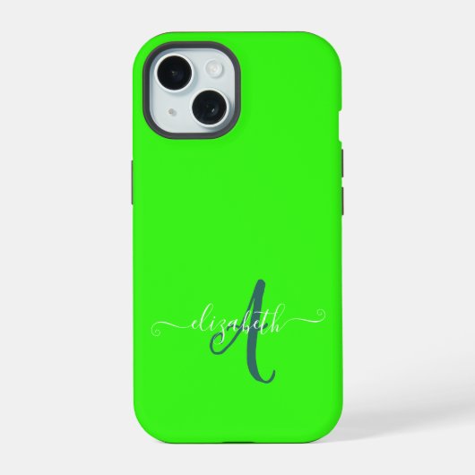 Monogramme Néon Fluorescent Vert  (Verso)
