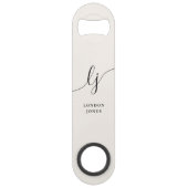 Monogramme Neutre Moderne Calligraphie Design Ivor (Devant)