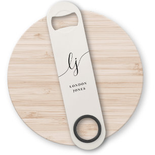 Monogramme Neutre Moderne Calligraphie Design Ivor