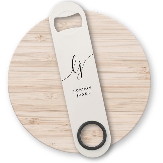 Monogramme Neutre Moderne Calligraphie Design Ivor