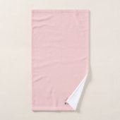 Monogramme Neutre Rose Élégant Prénom (Serviette à main)