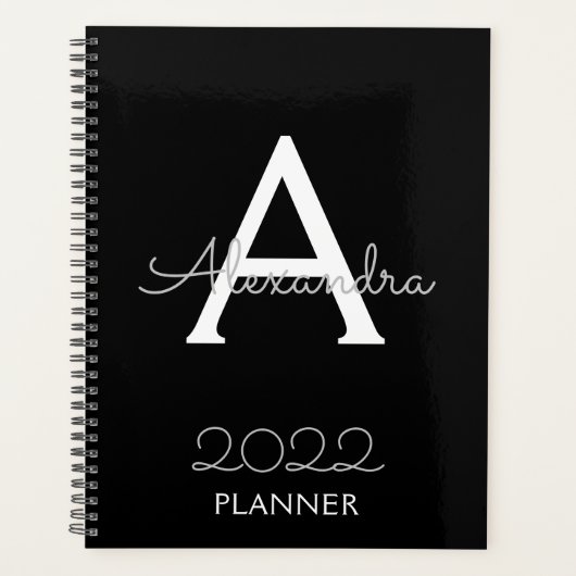 Monogramme noir argenté 2022 élégant (Devant)