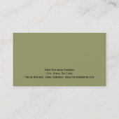 Monogramme noir beige Carte de visite minimal (Dos)