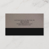 Monogramme Noir Beige Consultant Carte de visite (Dos)