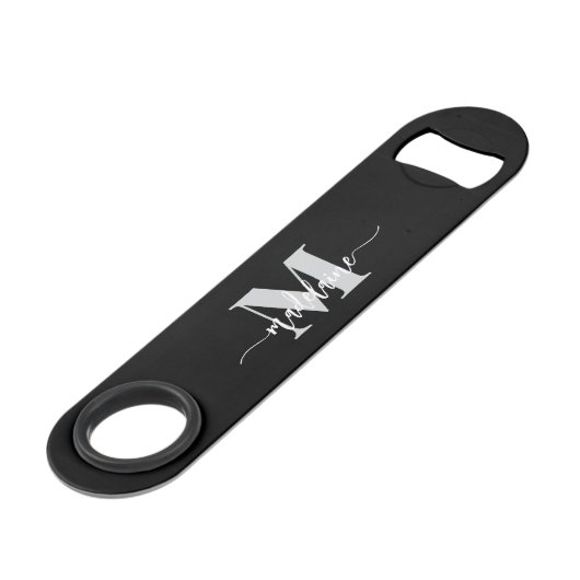 Monogramme noir blanc argent personnel (Devant angulaire)
