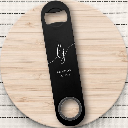 Monogramme noir blanc élégant minimaliste moderne