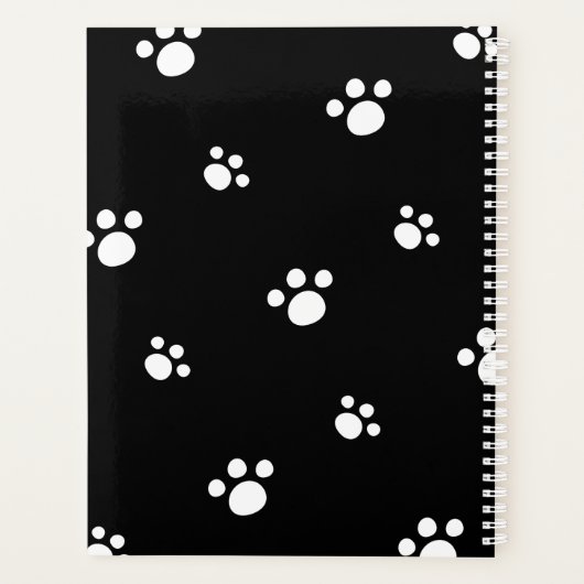 Monogramme | Noir & blanc mignon Chien Chien Empre (Dos)