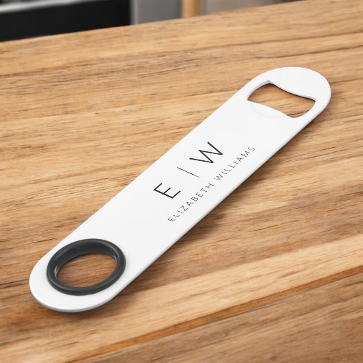 Monogramme Noir Blanc Moderne Minimaliste Élégant