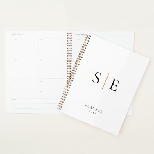 Monogramme noir blanc simple 2023 (Devant avec enveloppe)