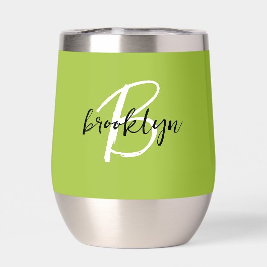 Monogramme noir blanc vert citron (Arrière)