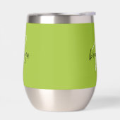Monogramme noir blanc vert citron (Gauche)