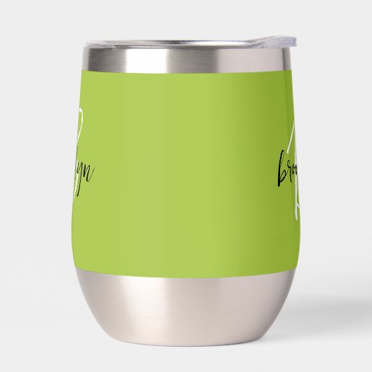 Monogramme noir blanc vert citron (Gauche)