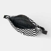 Monogramme Noir Blanc Wavy Stripes Psychedélique (Ouvrir)