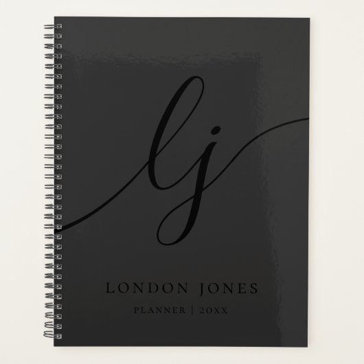 Monogramme Noir Calligraphie Initiales Logo Entrep (Devant)