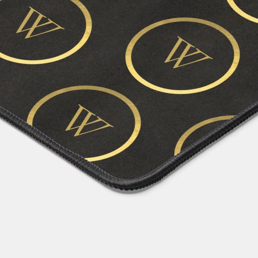 Monogramme noir Chalkboard or Fusion simple modern (Coin)
