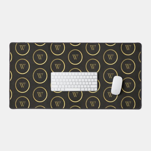 Monogramme noir Chalkboard or Fusion simple modern (Clavier et souris)